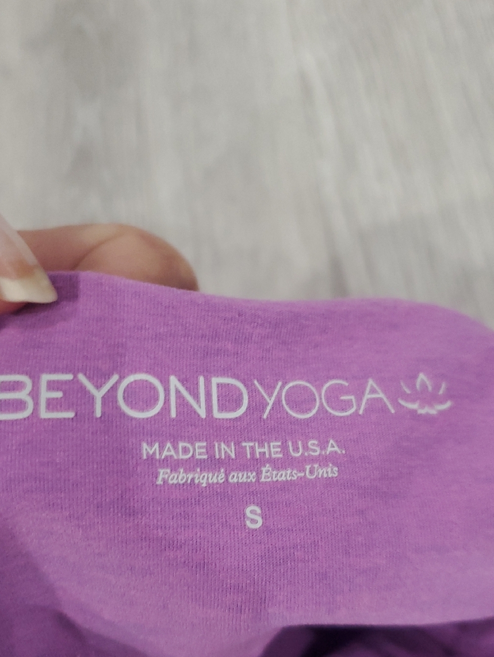 Beyond Yoga Focus Cropped Spacedye Purple High-Neck Crop Tank S - Picture 5 of 7